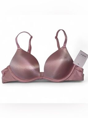 NWT Auden Smooth Push Up Plunge Bra 34A Pink T-Shirt Bra